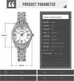SKMEI Lady Watches for Women Female Bling Dress Fashion Luxury Diamond Business Casual Analog Quartz Waterproof Stainless Steel Wristwatches Gifts - Image 6